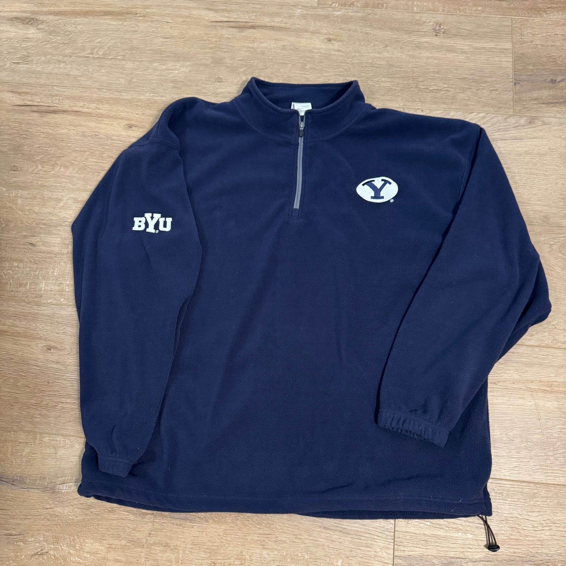 Knights Apparel Byu Cougars Navy Fleece Quarter-Zip Pullover Sweatshirt Size 2xl